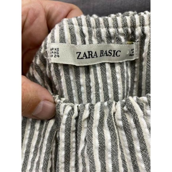 Zara‎ Basic One Piece Jumper Women Extra Small Gray Striped Sleeveless Ladies. - Picture 5 of 11